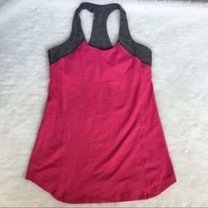 Lululemon Hot Pink and Gray Tank Top size 6